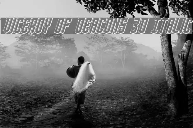Viceroy of Deacons 3D Italic خط examples