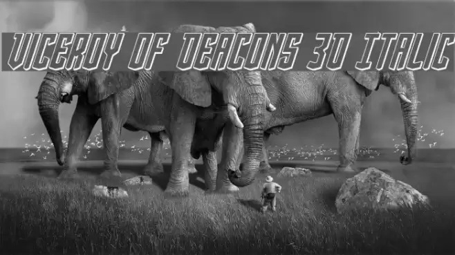 Viceroy of Deacons 3D Italic خط examples