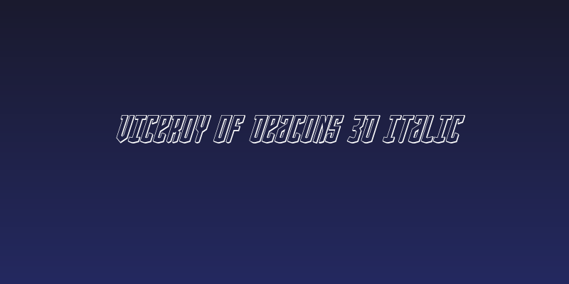 Viceroy of Deacons 3D Italic Social Header