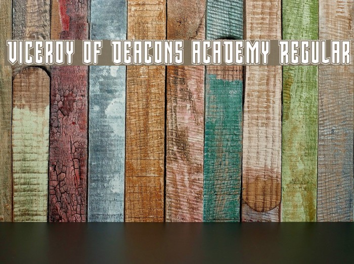 Viceroy of Deacons Academy Regular Font examples