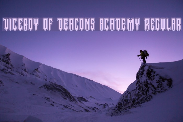 Viceroy of Deacons Academy Regular Font examples