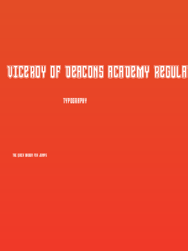 Viceroy of Deacons Academy Regular Poster