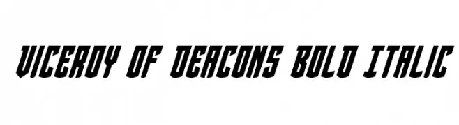 Viceroy of Deacons Bold Italic  font caratteri gratis