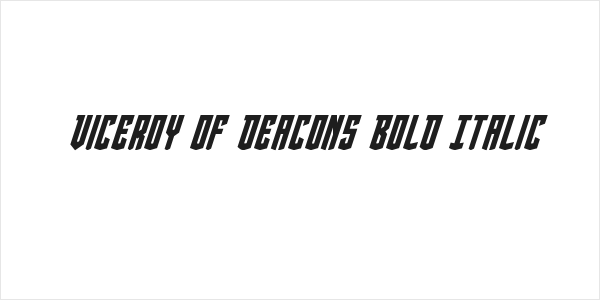 Viceroy of Deacons Bold Italic Logo