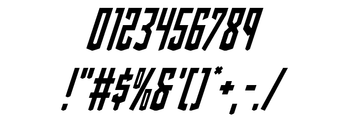 Viceroy of Deacons Condensed Italic Font OTHER CHARS