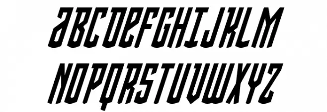 Viceroy of Deacons Condensed Italic 字体 大写
