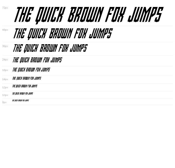 Viceroy of Deacons Condensed Italic Waterfall