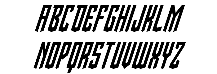 Viceroy of Deacons Condensed Italic Font LOWERCASE