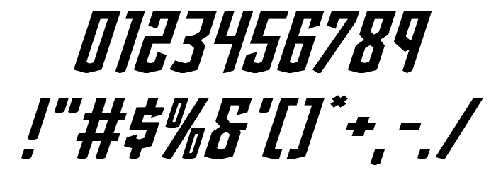 Viceroy of Deacons Expanded Italic Font OTHER CHARS