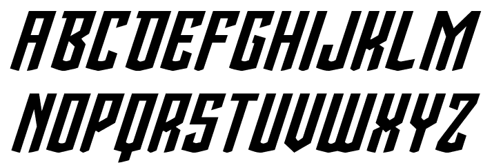 Viceroy of Deacons Expanded Italic Font LOWERCASE