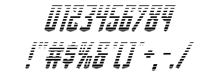 Viceroy of Deacons Gradient Italic Font OTHER CHARS