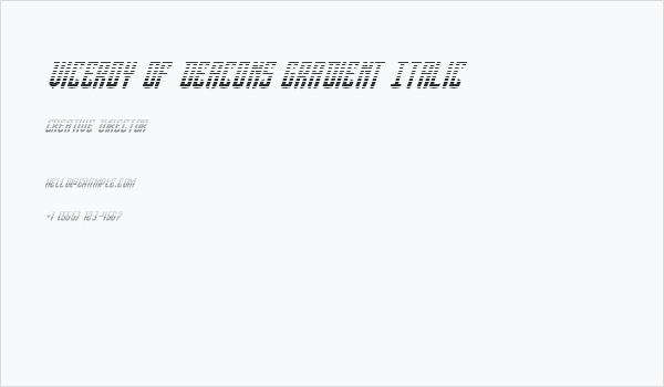 Viceroy of Deacons Gradient Italic Business Card