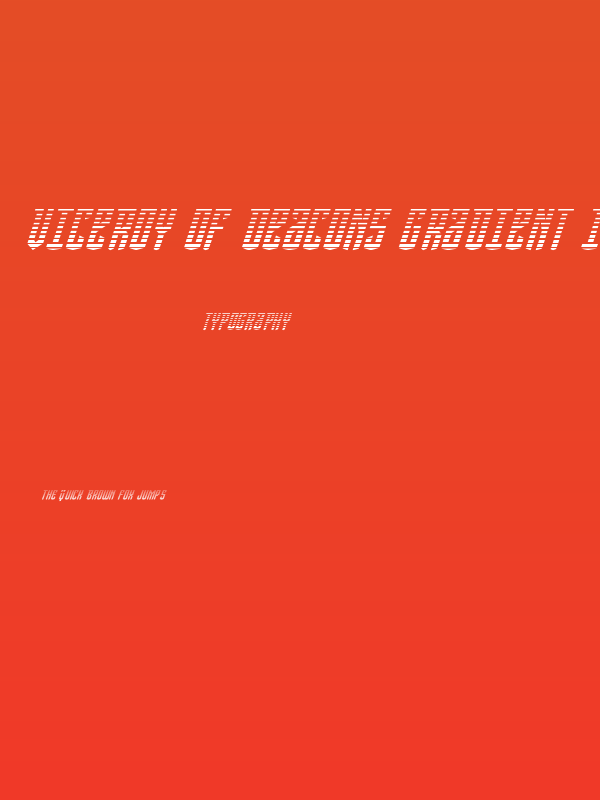 Viceroy of Deacons Gradient Italic Poster