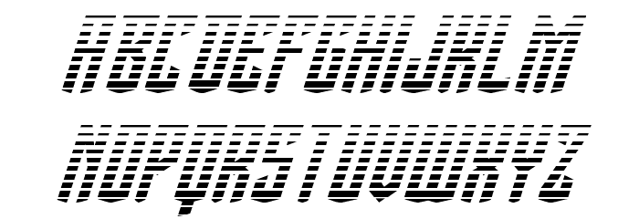 Viceroy of Deacons Gradient Italic Font LOWERCASE
