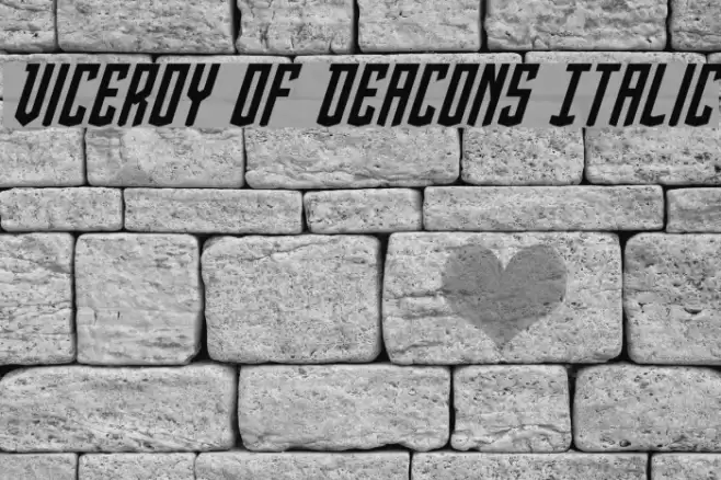 Viceroy of Deacons Italic Font examples