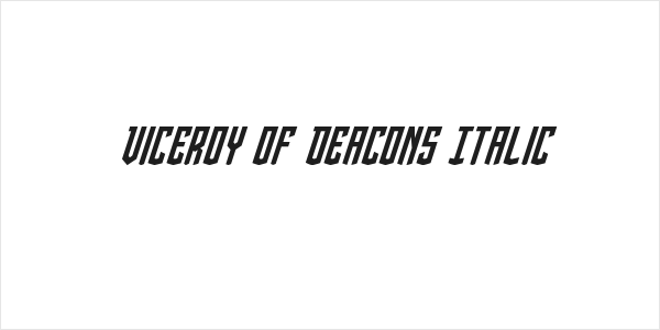 Viceroy of Deacons Italic Logo