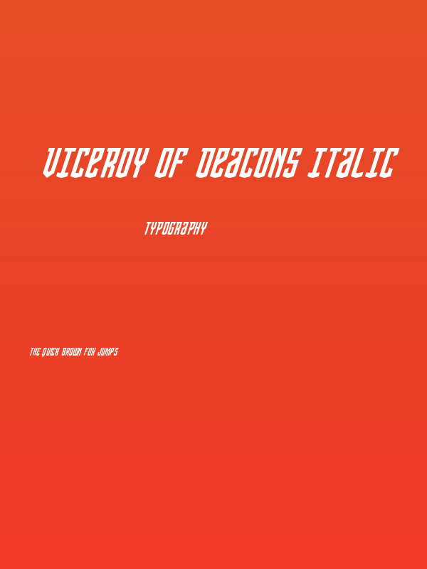 Viceroy of Deacons Italic Poster