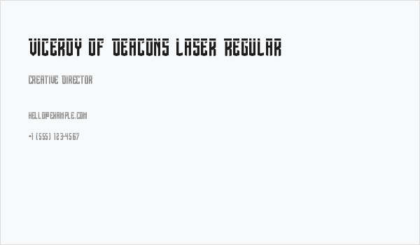 Viceroy of Deacons Laser Regular Business Card