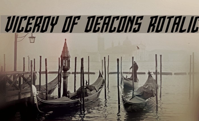 Viceroy of Deacons Rotalic Font examples