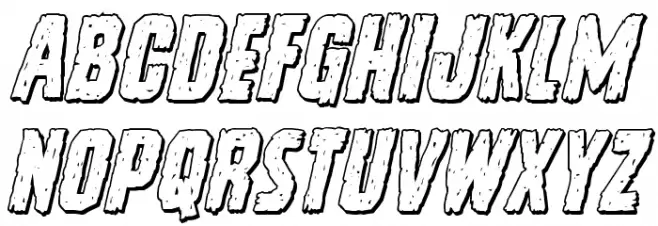 Vicious Hunger 3D Italic Fuentes MAYÚSCULAS