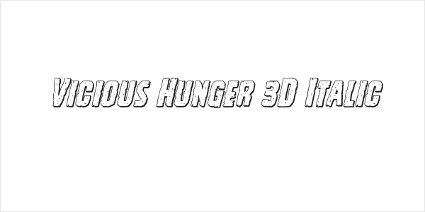 Vicious Hunger 3D Italic Logo