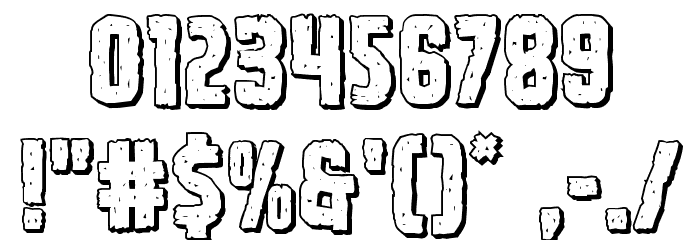 Vicious Hunger 3D Font OTHER CHARS