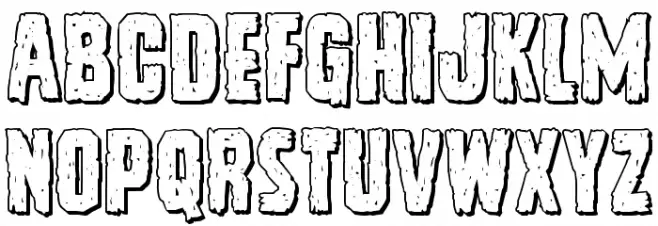 Vicious Hunger 3D Schriftart Groß