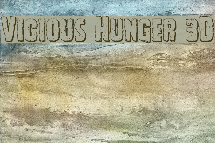 Vicious Hunger 3D Font examples