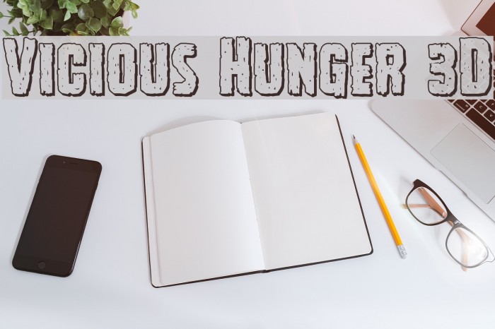 Vicious Hunger 3D Font examples