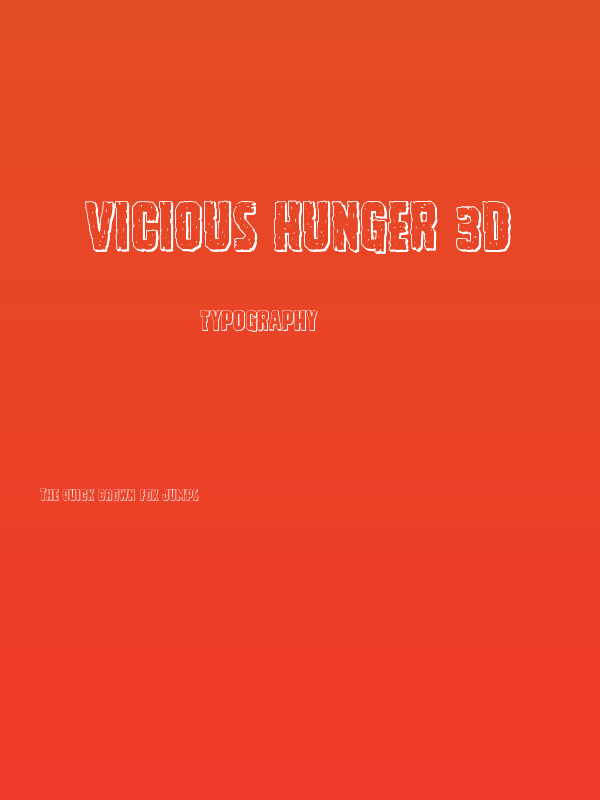 Vicious Hunger 3D Poster