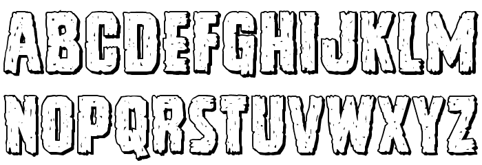 Vicious Hunger 3D Font LOWERCASE