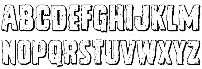 Vicious Hunger 3D Schriftart Kleinbuchstaben