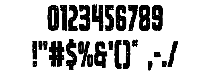Vicious Hunger Condensed Font OTHER CHARS