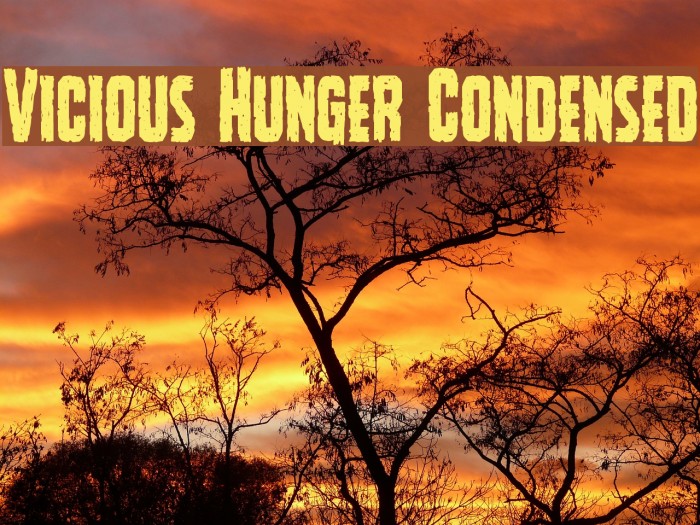 Vicious Hunger Condensed Font examples