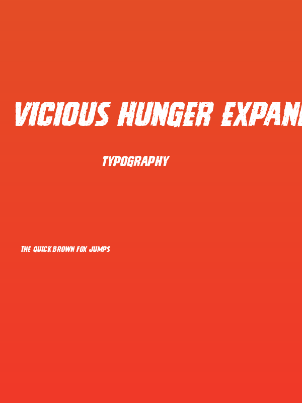 Vicious Hunger Expanded Italic Poster