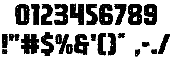 Vicious Hunger Expanded Font OTHER CHARS