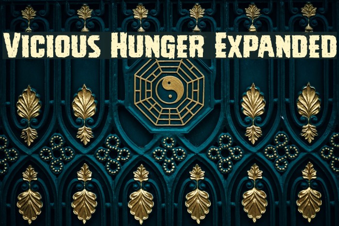 Vicious Hunger Expanded Font examples