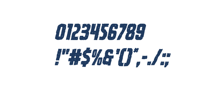 Vicious Hunger Italic Other Characters