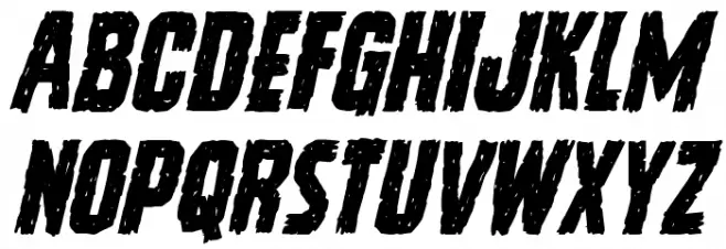 Vicious Hunger Italic Шрифта ВЕРХНИЙ