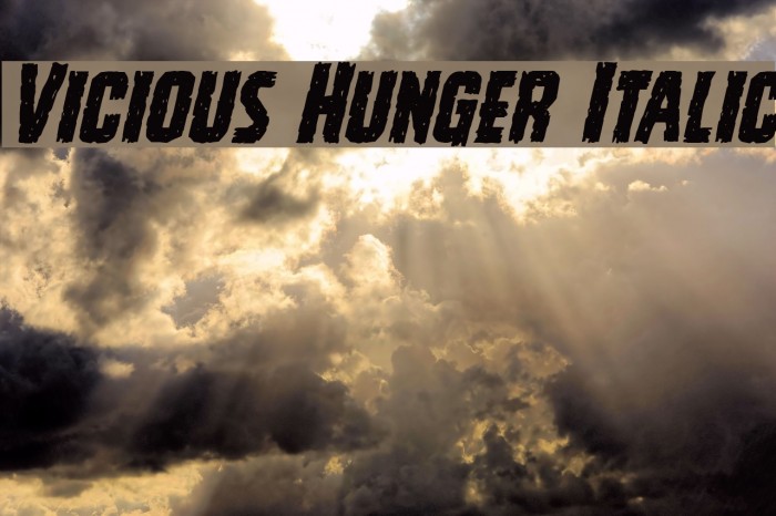 Vicious Hunger Italic Example 1