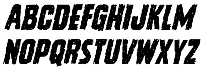 Vicious Hunger Italic Caratteri MINUSCOLO