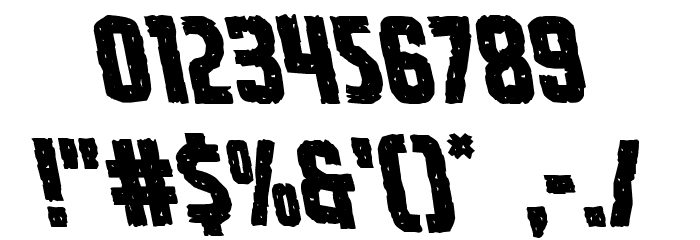 Vicious Hunger Leftalic Font OTHER CHARS