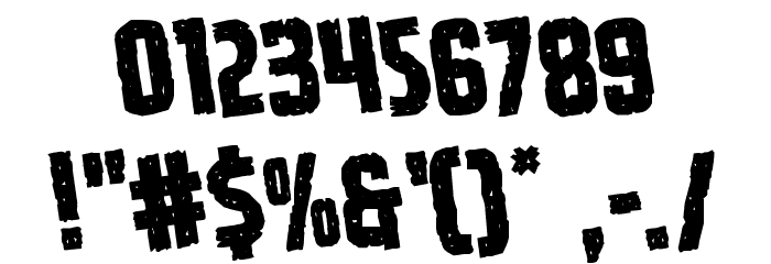 Vicious Hunger Rotated フォント その他の文字