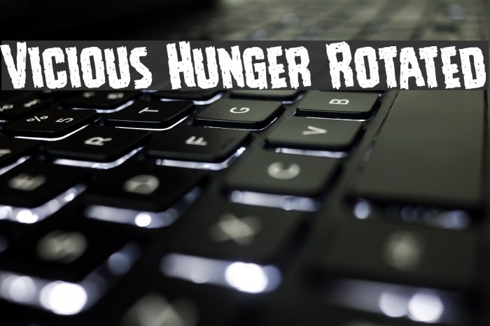 Vicious Hunger Rotated フォント examples