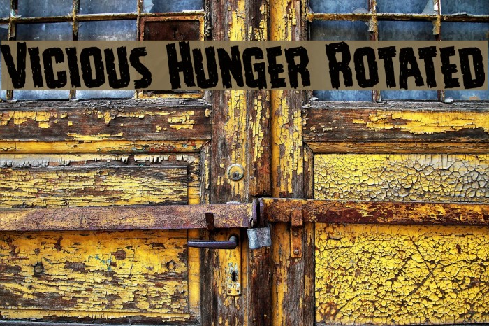 Vicious Hunger Rotated フォント examples