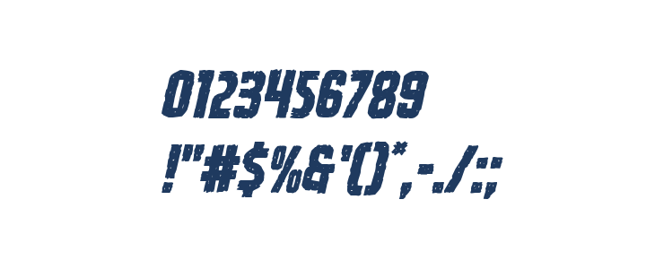 Vicious Hunger Staggered Italic Other Characters