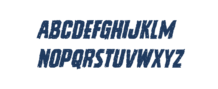 Vicious Hunger Staggered Italic Lowercase