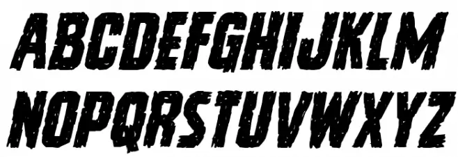 Vicious Hunger Staggered Italic Polices MINUSCULES