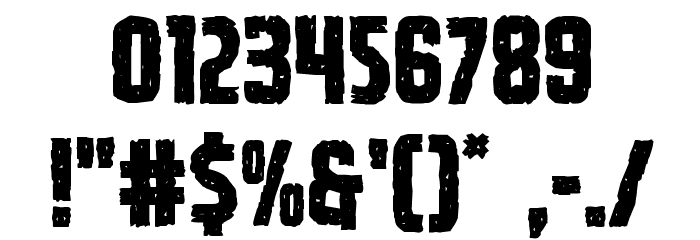 Vicious Hunger Staggered Font OTHER CHARS