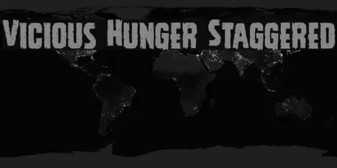 Vicious Hunger Staggered Font examples